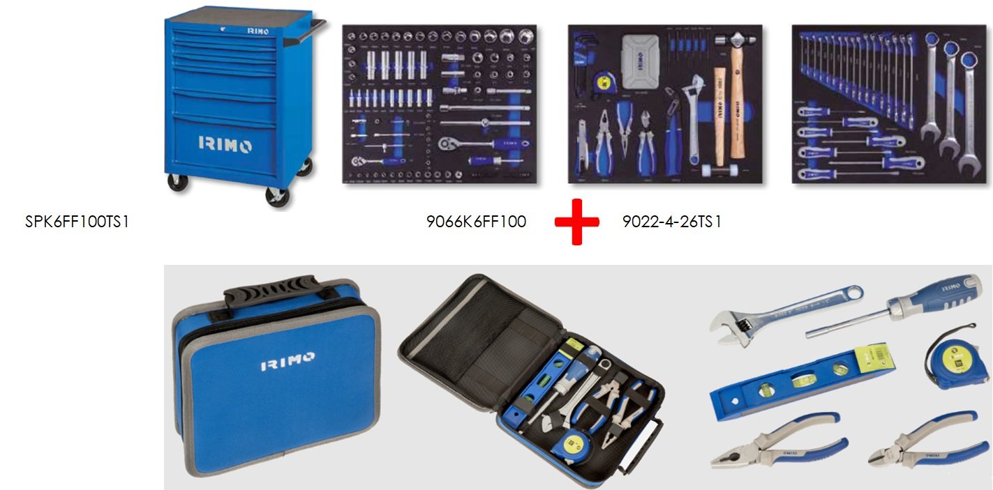 CARRO 6 CAJONES AZUL 206 HTAS.+ ESTUCH 18 Htas. IRIMO - OFERTA